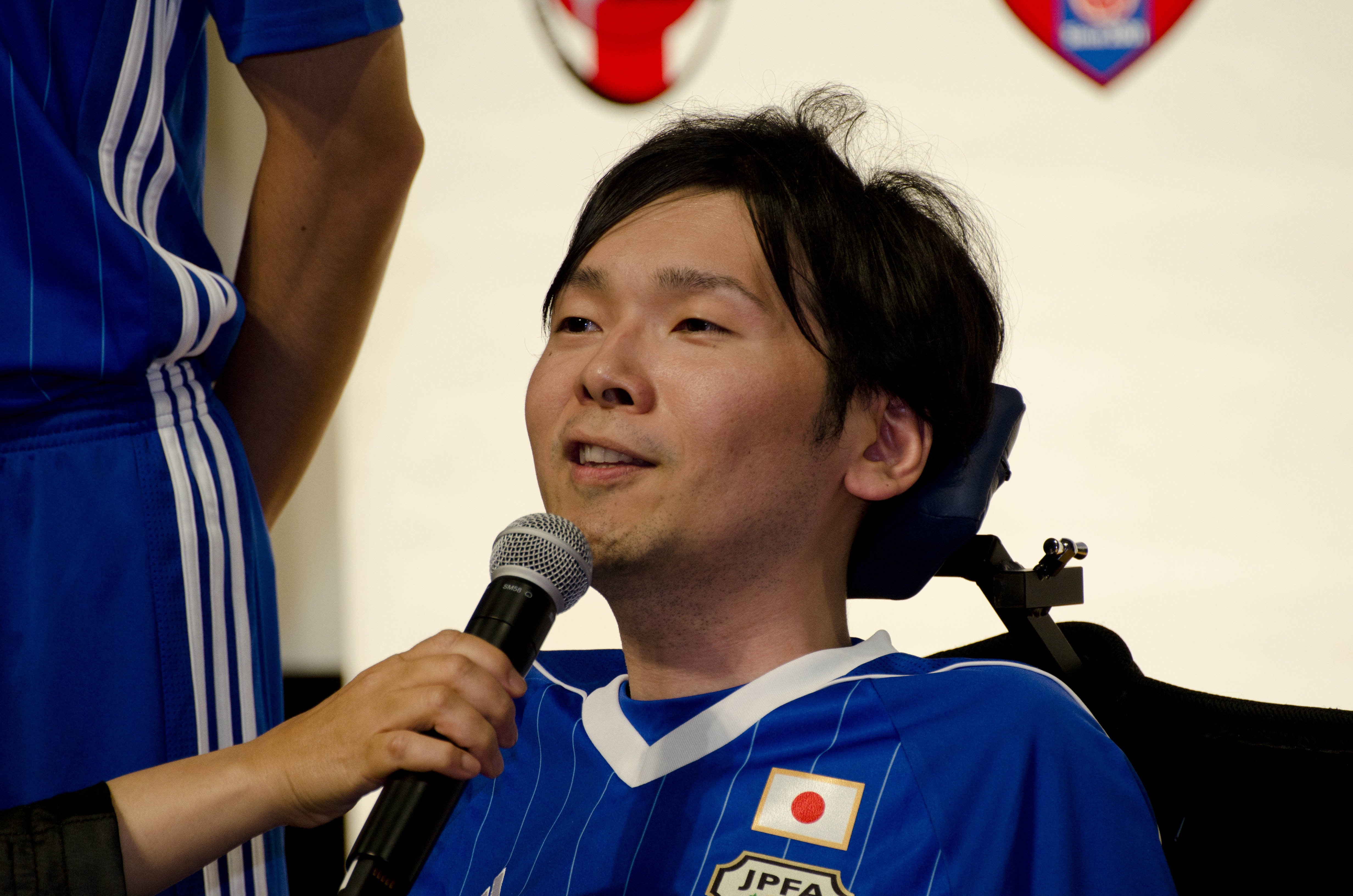 電動車椅子サッカー日本代表　塩入新也選手