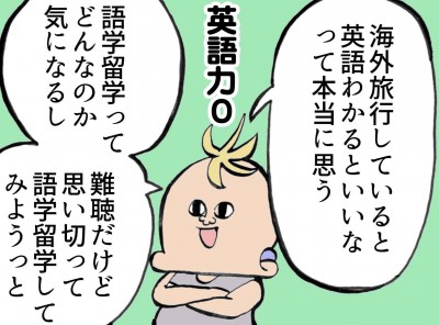４月１漫画英語留学Top