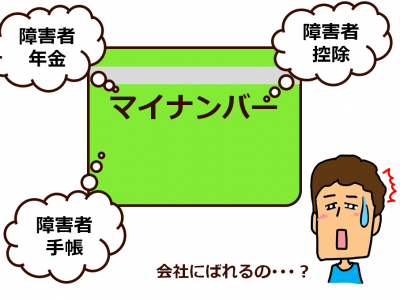 マイナンバーで障害者手帳・障害者年金・障害者控除など会社にばれる？イメージ画像