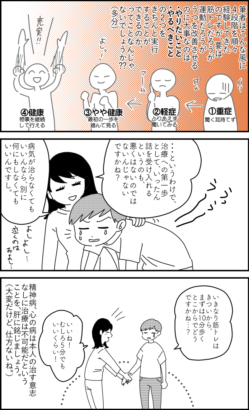 「うつに筋トレ論」の説明漫画2