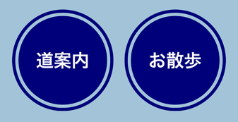 アイナビには「道案内機能」と「お散歩機能」がある