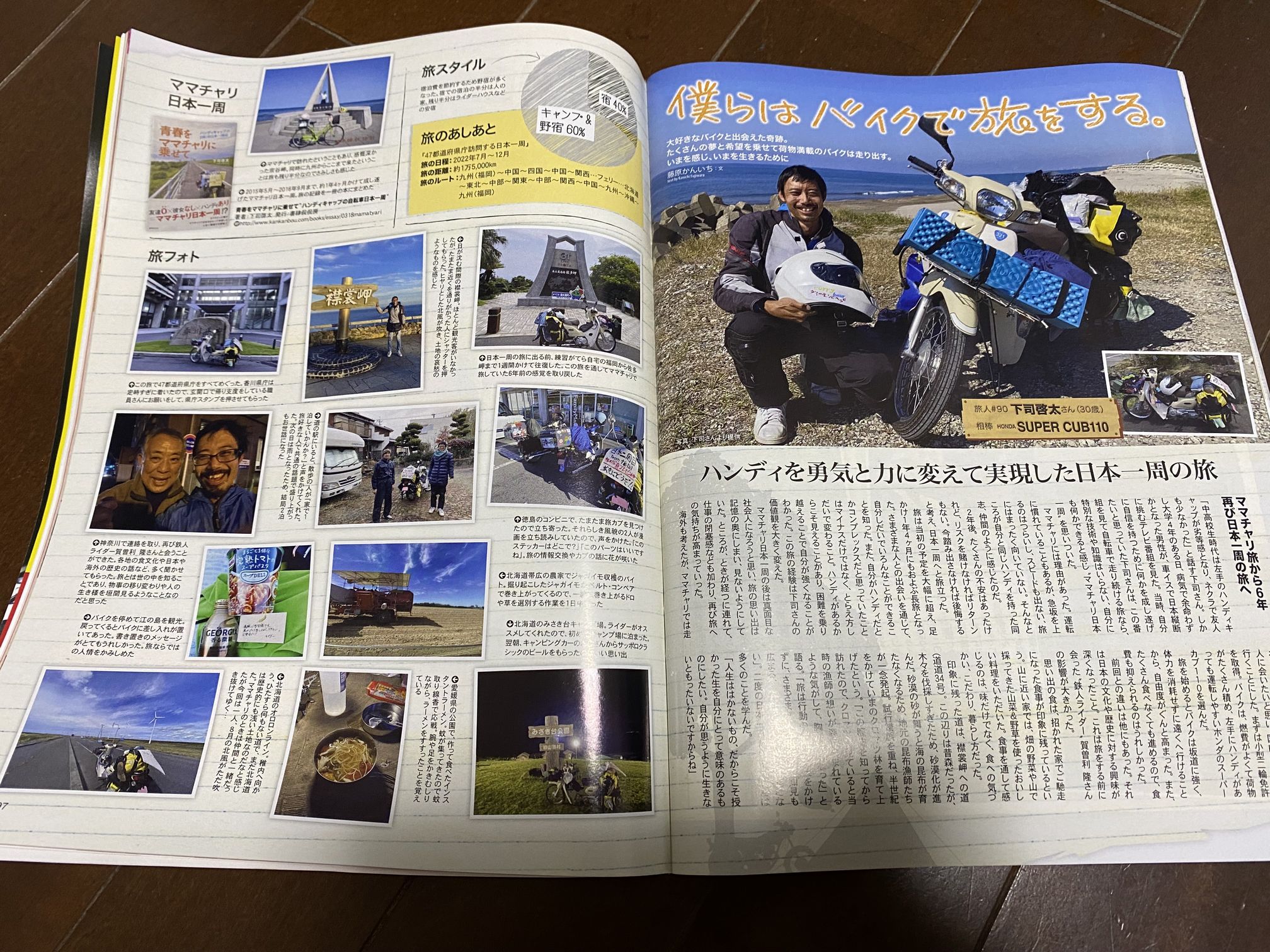 バイク旅は専門誌でも記事化されました