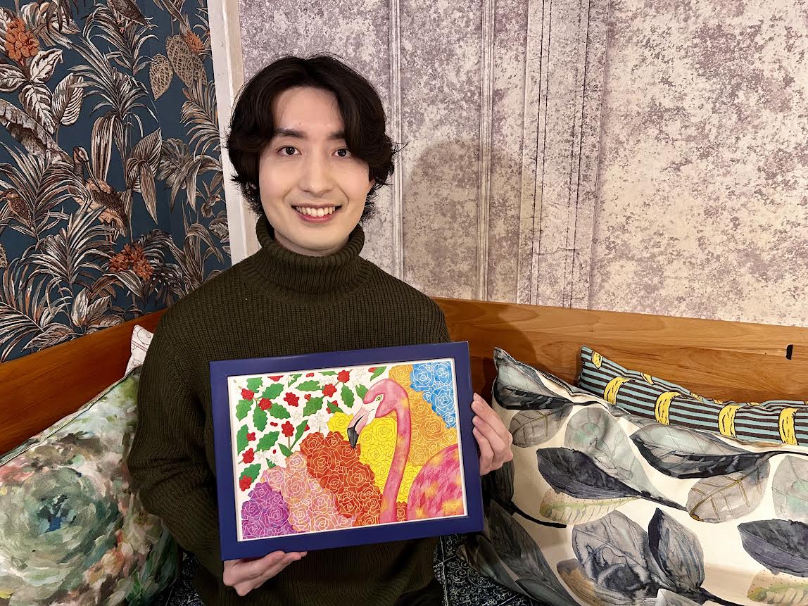 フラミンゴの作品は自信作